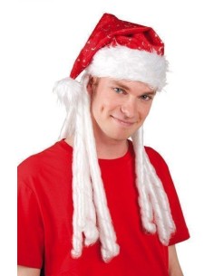 Rastafari-Weihnachtsmann-Hut mit Haaren - von hoher Qualität, ideal für Karneval, Themenpartys und besondere Veranstaltungen.